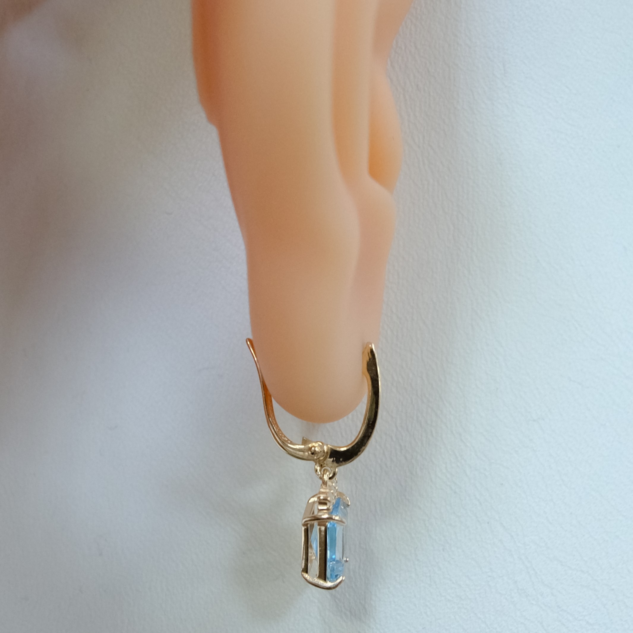 Серебряные серьги с топазами